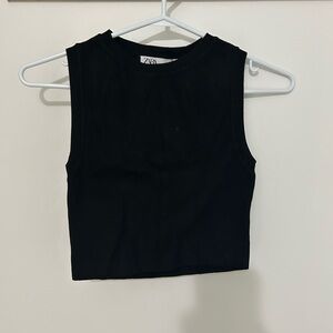Zara Classic Black Crop Top